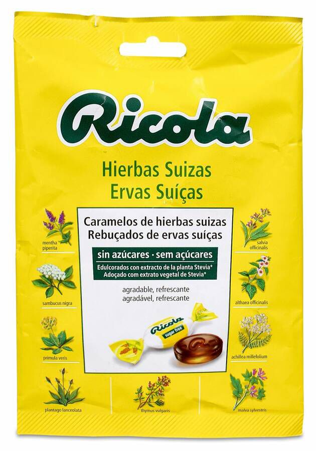 Ricola Caramelos Hierbas Suizas Sin Azúcar, 70 g