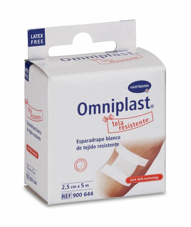 Hartmann Omniplast Esparadrapo de Tela Blanca 2,5 cm x 5 m, 1 Ud