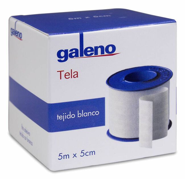 Galeno Esparadrapo Tejido Blanco 5 cm x 5 m, 1 Ud