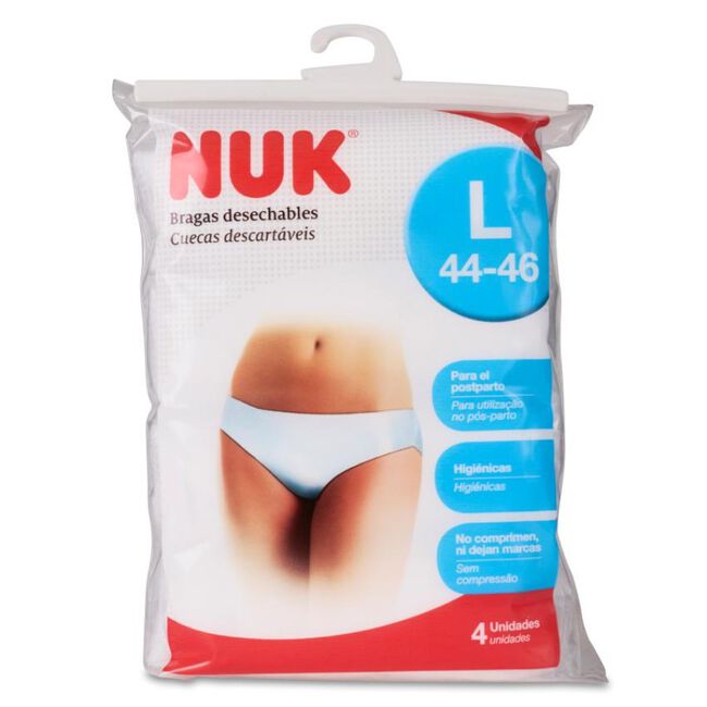 NUK Braguitas Desechables Talla L, 4 unidades