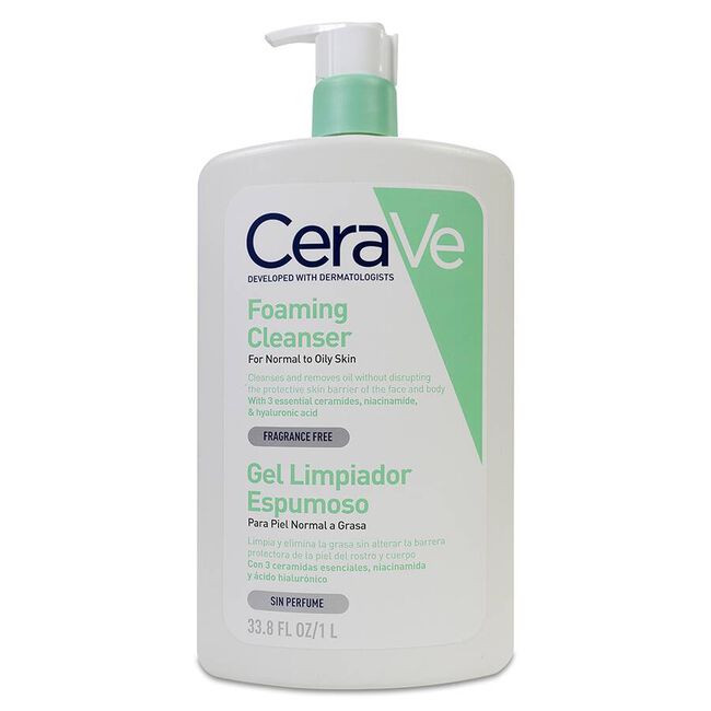 CeraVe Gel Limpiador Espumoso, 1 L