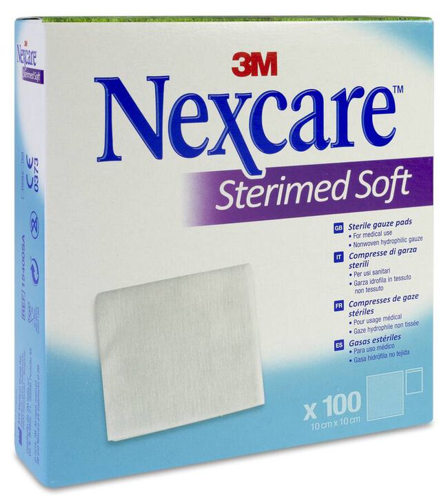 Nexcare Sterimed Soft Gasas Estériles 10 x 10 cm, 100 Gasas