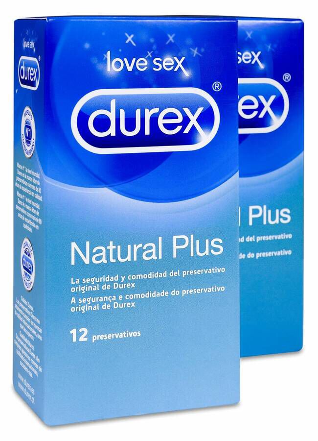 Duplo Durex Natural Plus, 2 Uds