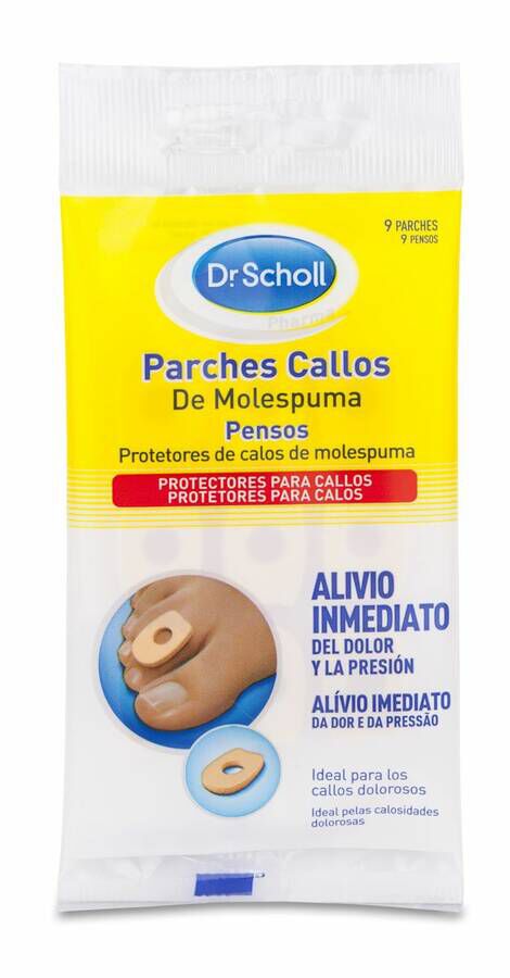 Scholl Parches Callos Molespuma Escudo, 9 Uds