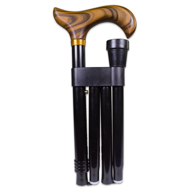 Manuel García Muletilla Plegable Negra Puño Madera, 1 Unidad