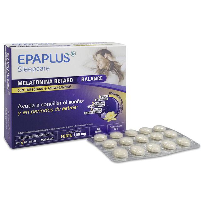 Epaplus Melatonina Balance Retard 1.98 mg, 60 Comprimidos