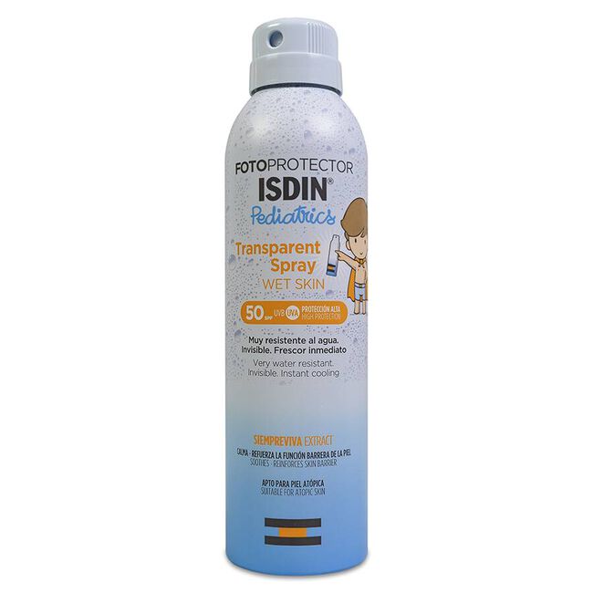 Isdin Fotoprotector Pediatrics Transparent Spray Wet Skin SPF 50, 250 ml