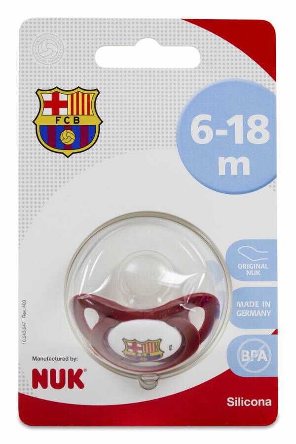 imagen de Nuk Chupete Silicona FC Barcelona 6-18 M, 1 Ud