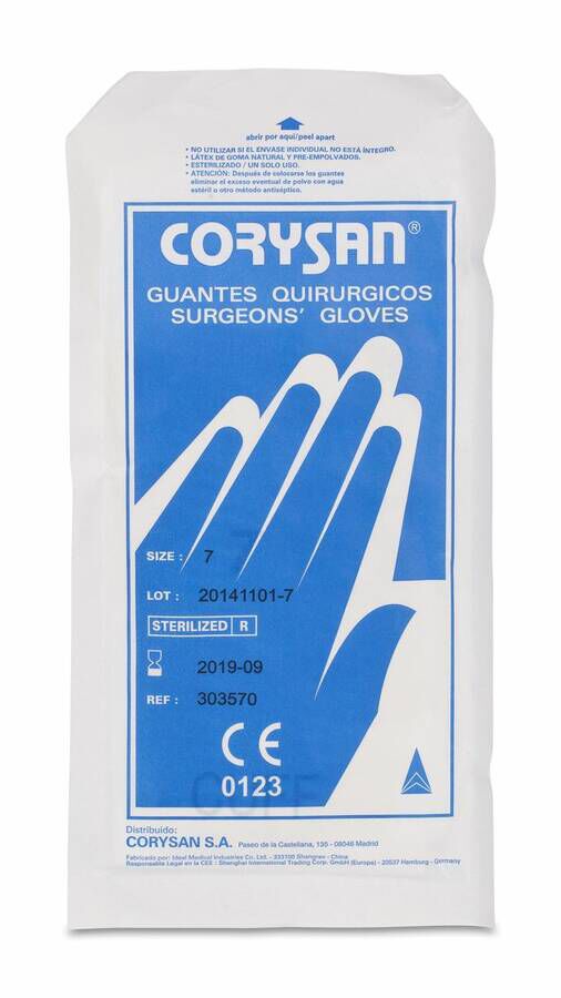 Corysan Guantes Quirúrgicos Esterilizados Talla 7.5, 2 Uds