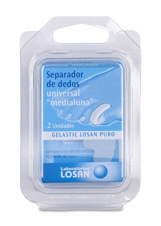 Gelastic Separadores de Dedos Media Luna Talla S, 2 Uds