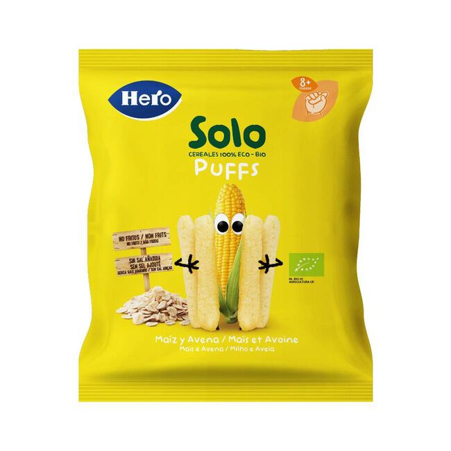 Hero Baby Solo Eco Snack de Maíz y Avena, 25 g