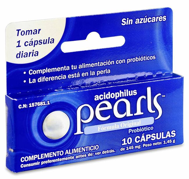 Acidophilus Pearls, 10 Cápsulas