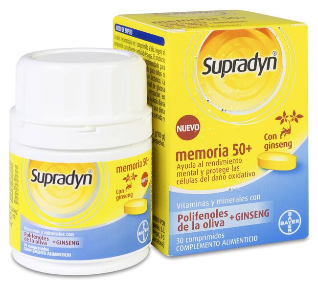 Supradyn Memoria 50+ Vitaminas, 30 Comprimidos