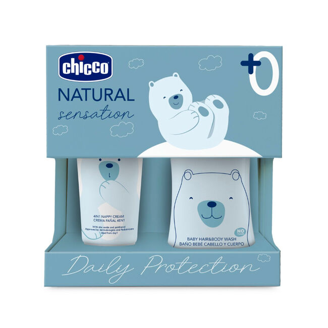 Pack Chicco Natural Sensation Higiene y Crema de Pañal, 2 uds