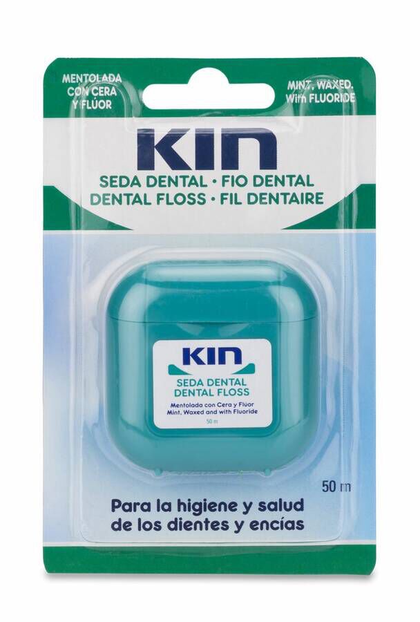 Kin Seda Dental Seda Dental Mentolada Con Cera 50 m, 1 Ud