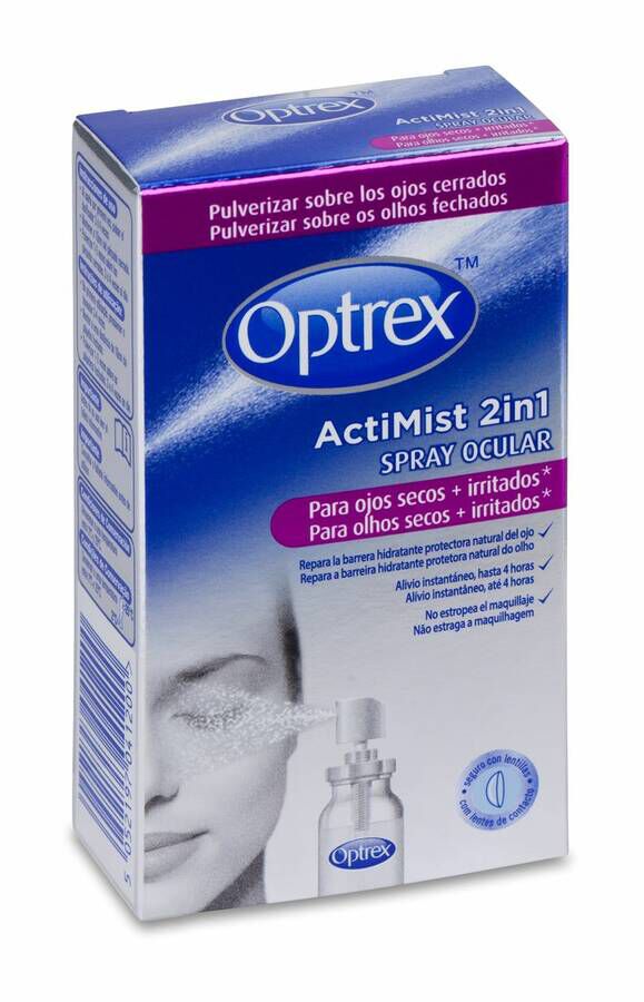 Optrex Actimist Spray 2 en 1 para Ojos Secos e Irritados, 10 ml