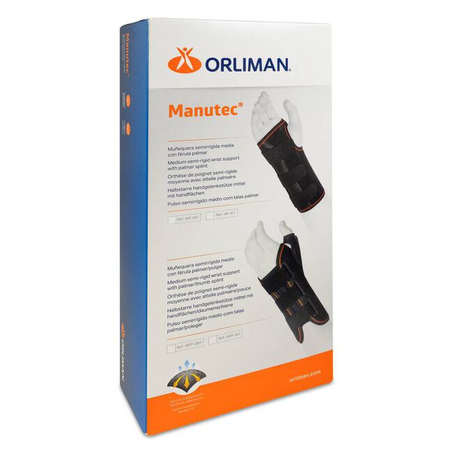 Orliman Manutec Muñequera Férula Larga D61 Talla 2, 1 ud