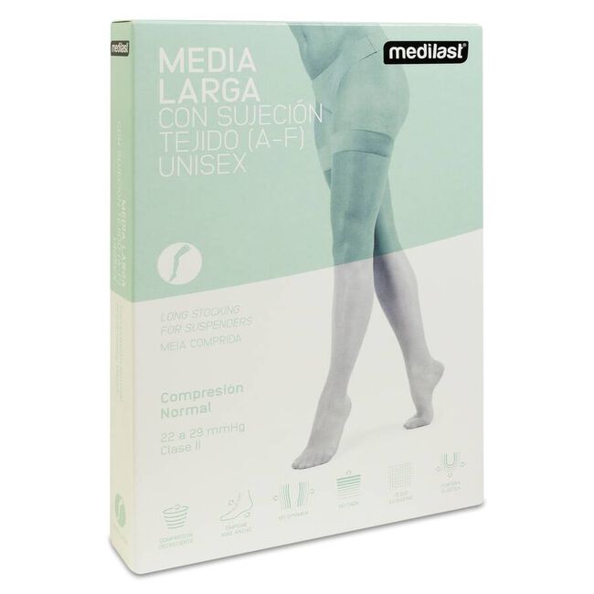 Medilast Media Larga de Compresión Normal Beige Talla Mediana, 1 Ud
