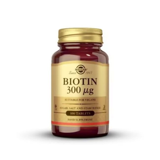 Solgar Biotina 300 mcg, 100 comprimidos