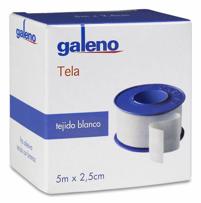 Galeno Esparadrapo Tejido Blanco 5 m x 2,5 cm, 1 Ud