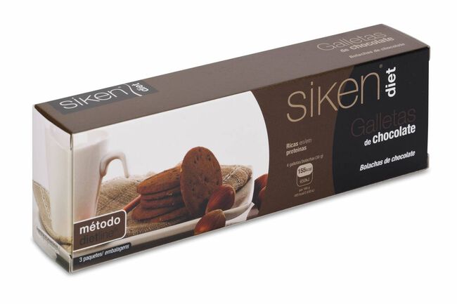 Siken Diet Galletas de Chocolate, 15 Uds