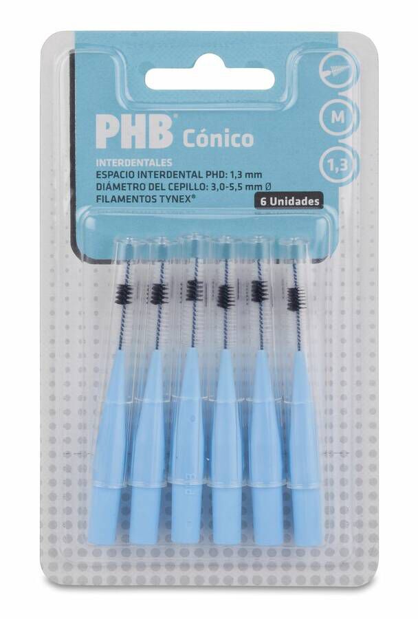 PHB Cepillo Interdental Cónico, 6 Uds