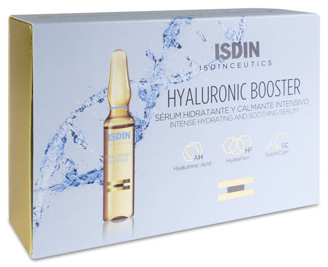 Isdin Isdinceutics Booster Hyaluronic Sérum Facial con Ácido Hialurónico, 30 Ampollas x 2 ml