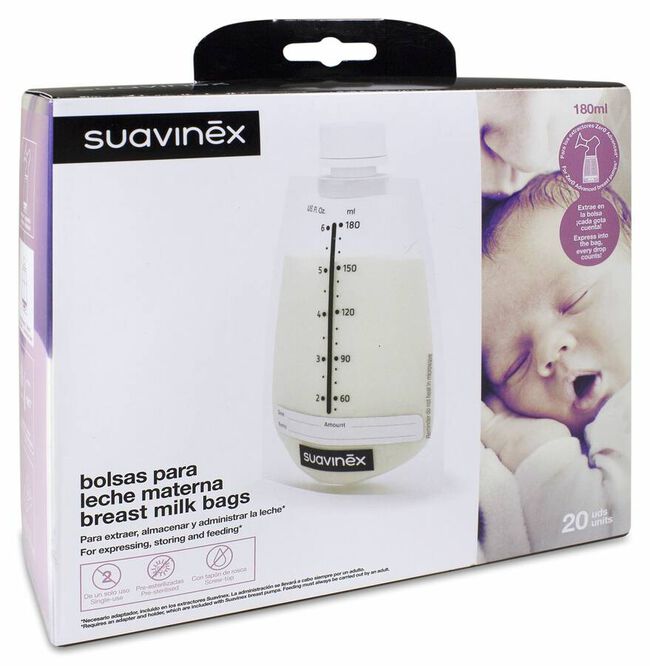 Suavinex Bolsas de Almacenaje con Tap&oacute;n, 20 Uds