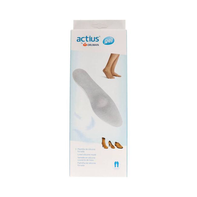 Orliman FEETPAD Plantilla de Silicona Larga con Apoyo Retrocapital Forrada ACP936 Talla 4 N° 43-44, 1 Par