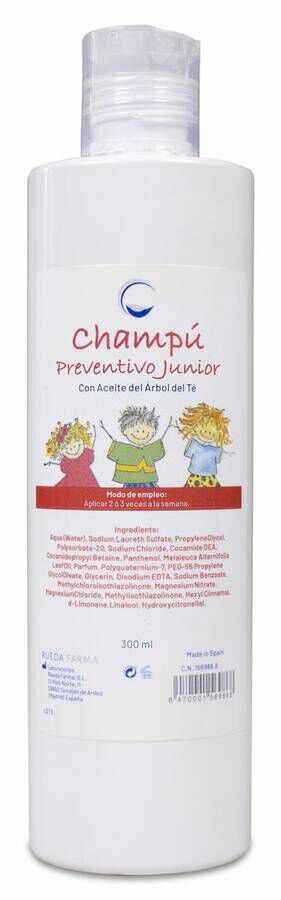 Edda Pharma Champú Preventivo Junior con Árbol de Té, 300 ml