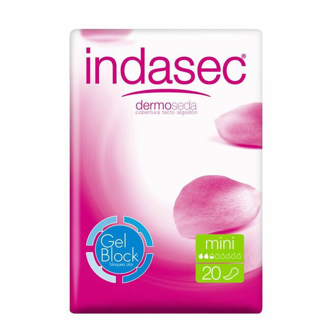 Indasec Dermoseda Compresas Mini para Pérdidas Leves, 20 Uds