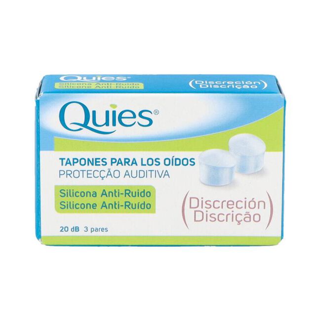 Quies Tapones Silicona Anti-Ruido, 6 Unidades