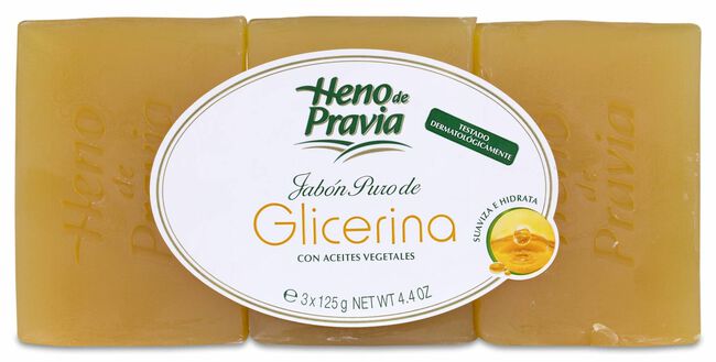 Promoción Heno de Pravia Jabón Puro Glicerina, 3 Uds