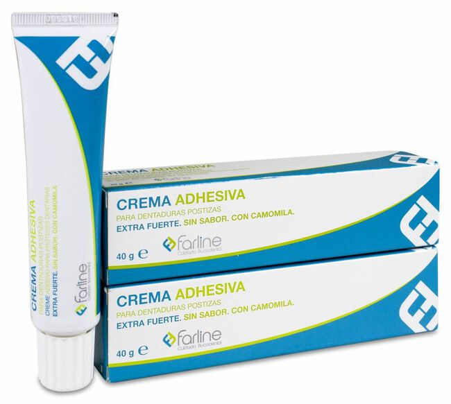 Duplo Farline Crema Adhesiva para Dentaduras Postizas, 2 x 40 g