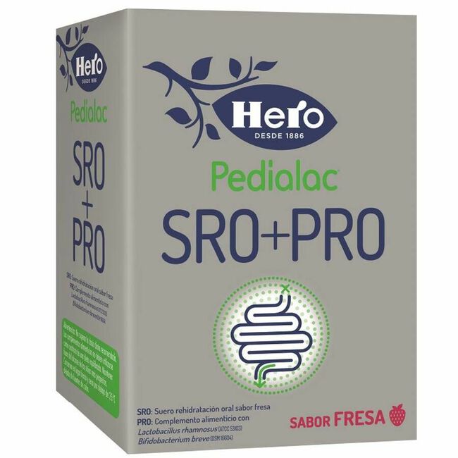 Hero Pedialac Suero + Probiótico Sabor Fresa, 3 x 200 ml