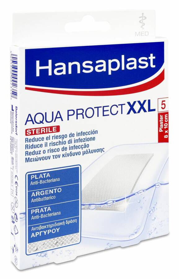 imagen de Hansaplast Aqua Protect Antibacteriano Impermeable XXL, 5 Uds