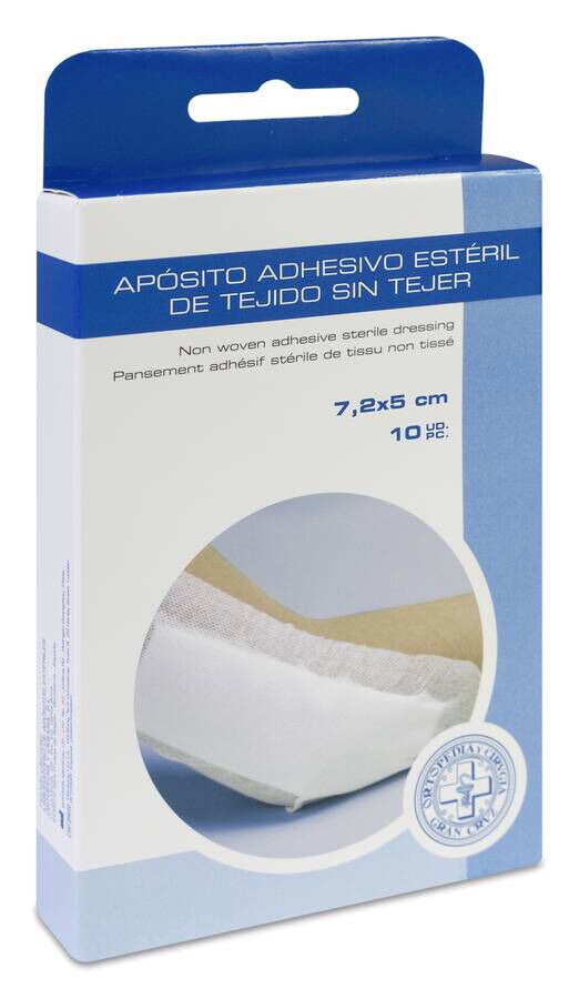 Gran Cruz Apósitos 7.2 X 5 cm, 10 unidades