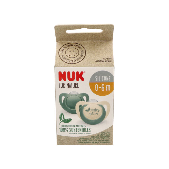 Nuk Nature Chupete Silicona 0-6 m,  2 U