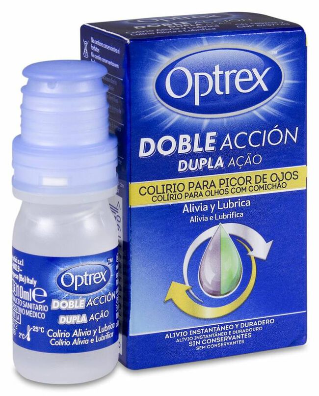 Optrex Doble Acción Picor Ojos Multidosis, 10 ml