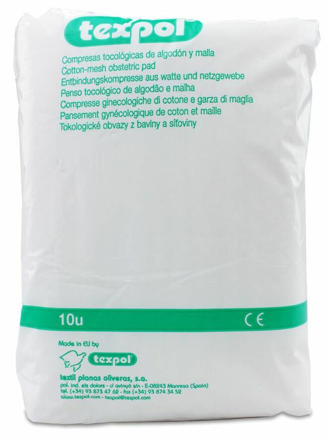 Texpol Compresa Algod&oacute;n, 10 Uds
