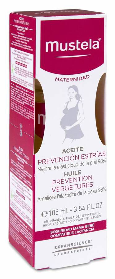 Mustela Aceite Prevención Estrías, 105 ml