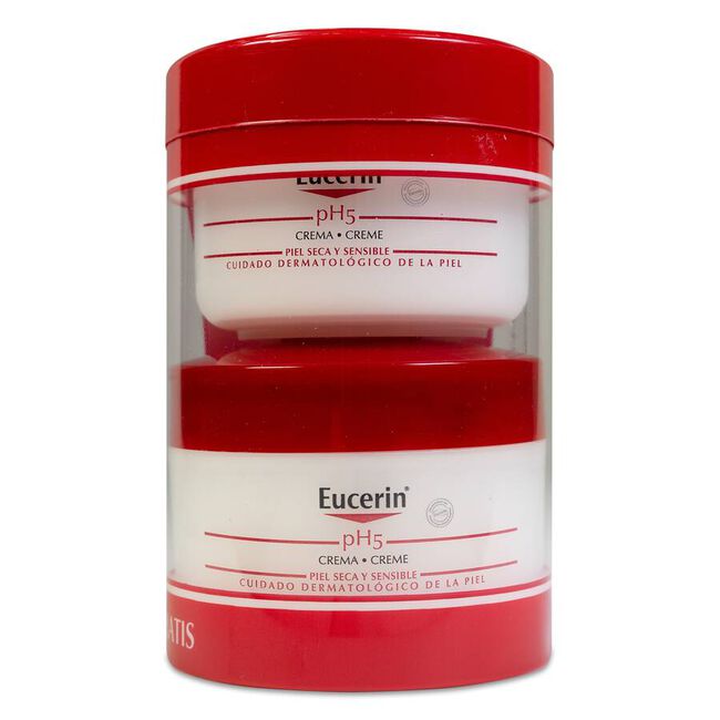 Pack Eucerin pH5 Crema Hidratante Piel Seca y Sensible, 100 + 75 ml