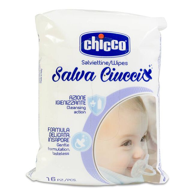Chicco Toallitas Limpia Chupetes, 16 uds