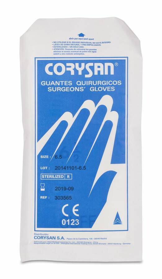 Corysan Guantes Quirúrgicos Esterilizados Talla 6.5, 1 Par