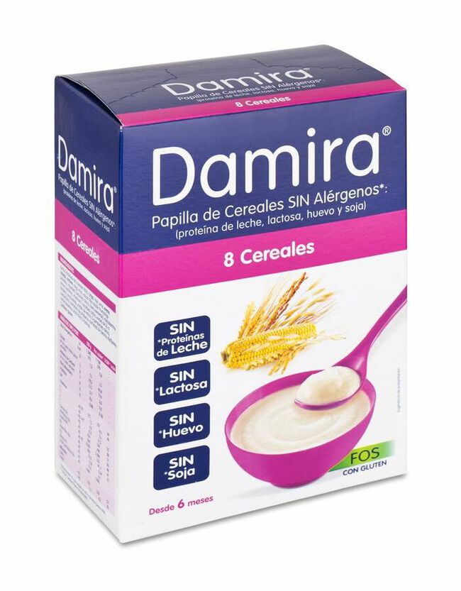 Damira Papilla 8 Cereales FOS, 600 g