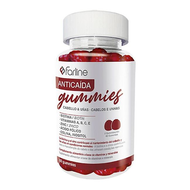 Farline Gummies Anticaída, 60 Unidades