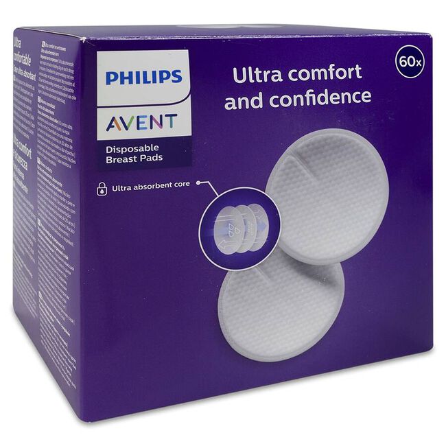 Philips Avent Discos de Lactancia Ultra Confortable, 60 Unidades