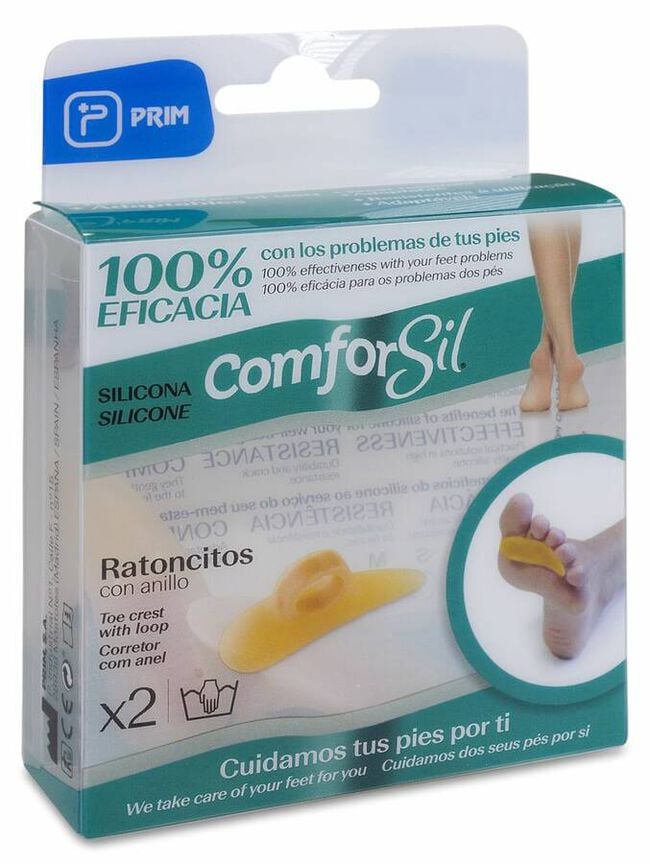 Comforsil Ratoncitos de Silicona con Anillo Talla S, 1 Par