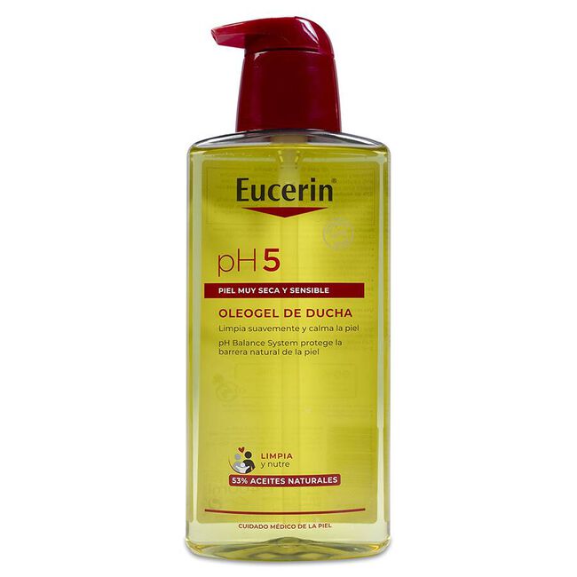 Eucerin Oleogel de Ducha Piel Sensible Ph-5, 400 ml