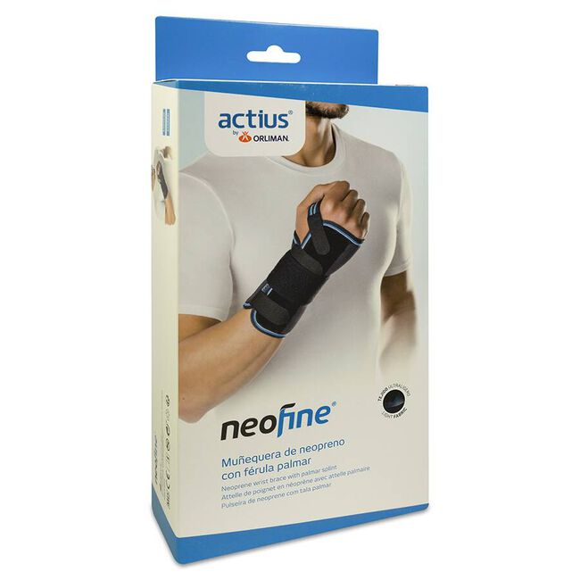 Orliman Neofine Muñequera de Neopreno con Férula Palmar Izquierda Talla 1 ACN504I, 1 Unidad